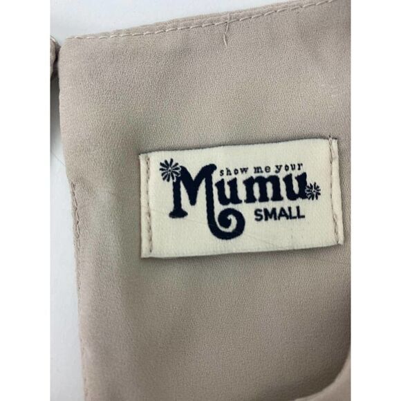 Show Me Your Mumu King Crop Top Beige Summer Spring Neutral Ruffle - Size Small - Picture 5 of 10